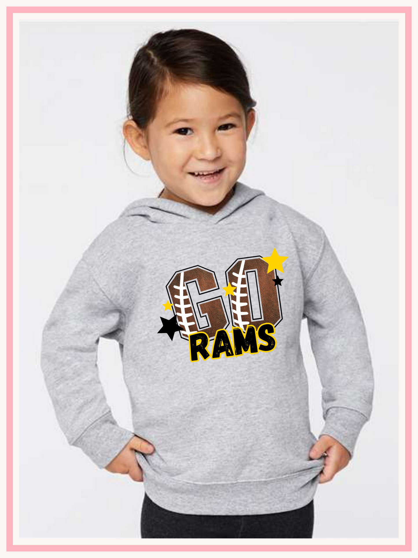 SEP Go Rams Football Hoodie, Youth Grey
