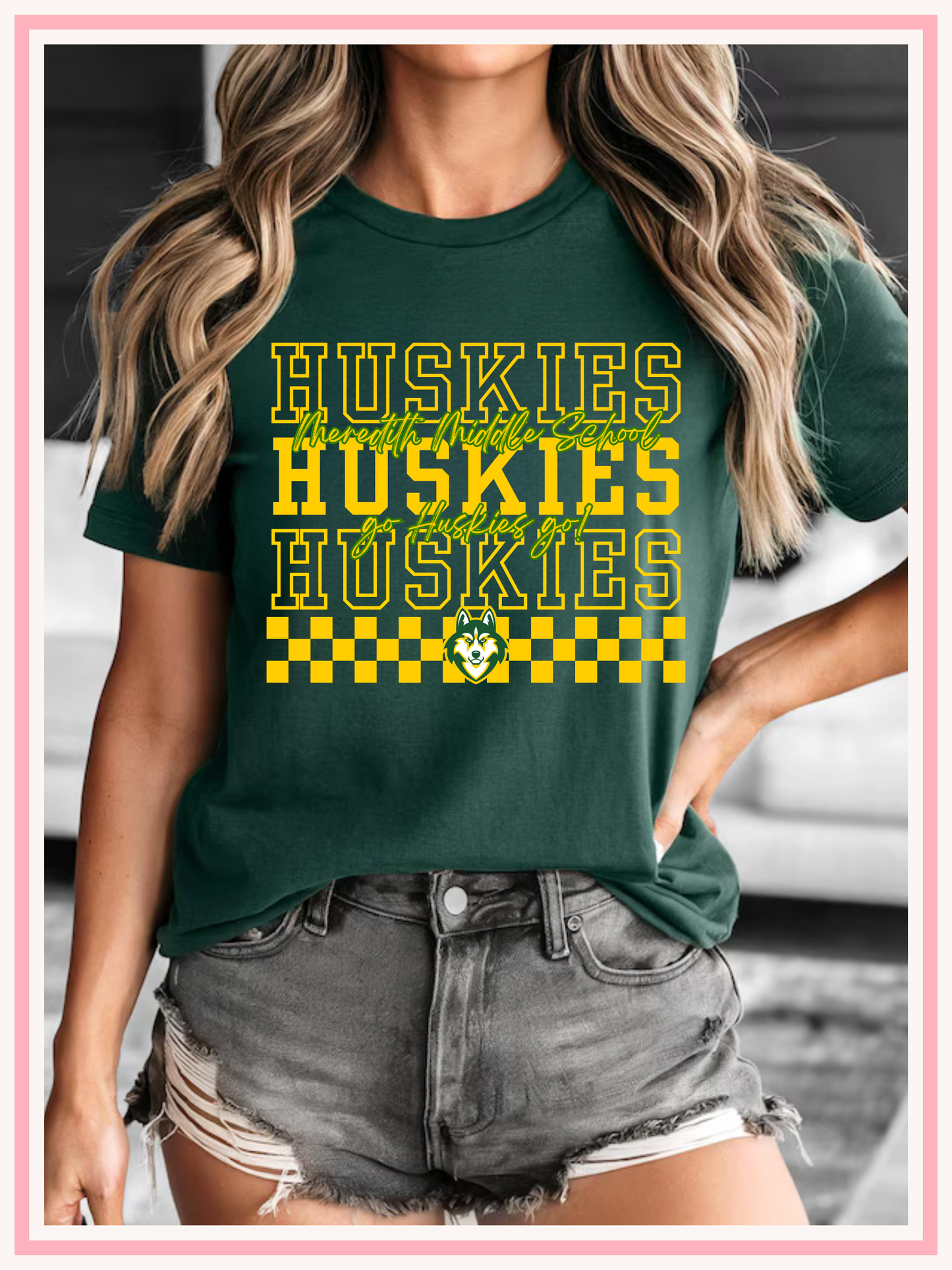 Meredith Go Huskies Go Tee