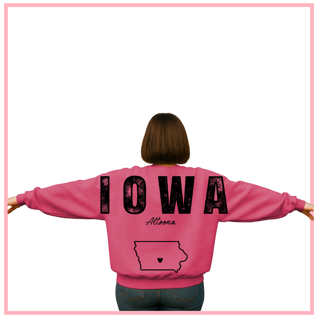 Large Print IOWA-Altoona Crewneck