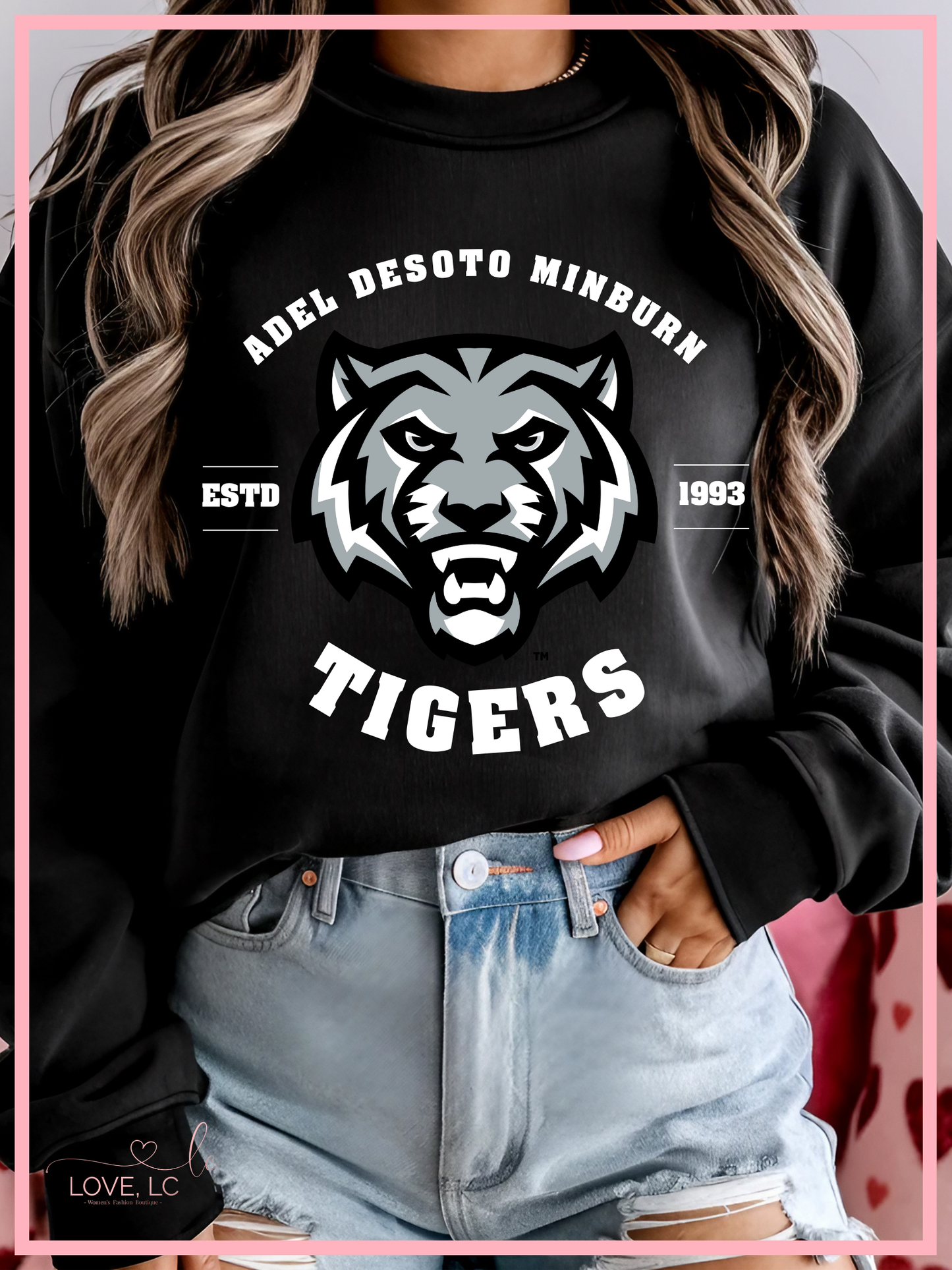 ADM Tiger Est. Crewneck, Black/Grey
