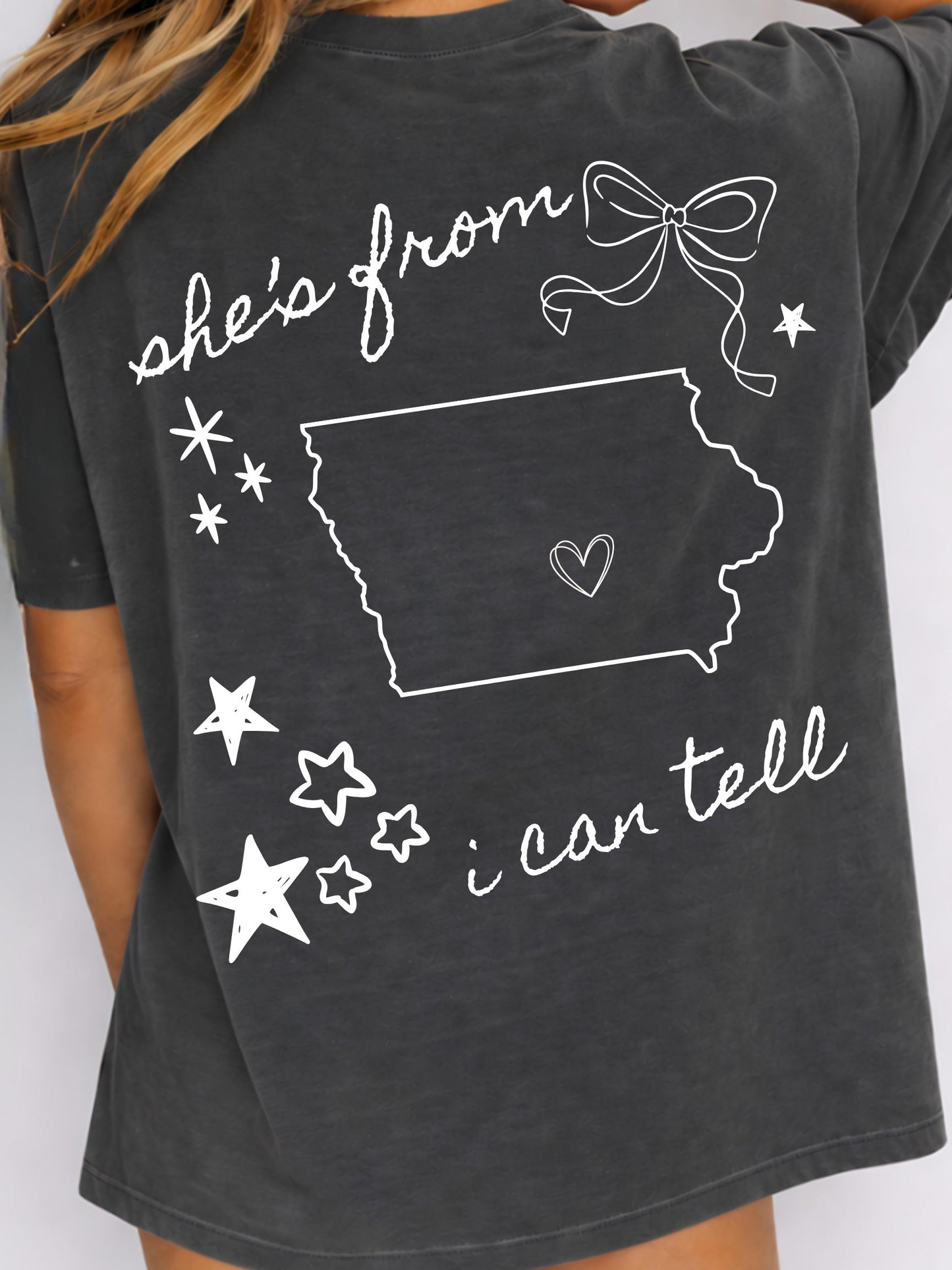 She's From Iowa I Can Tell Comfort Colors Tee