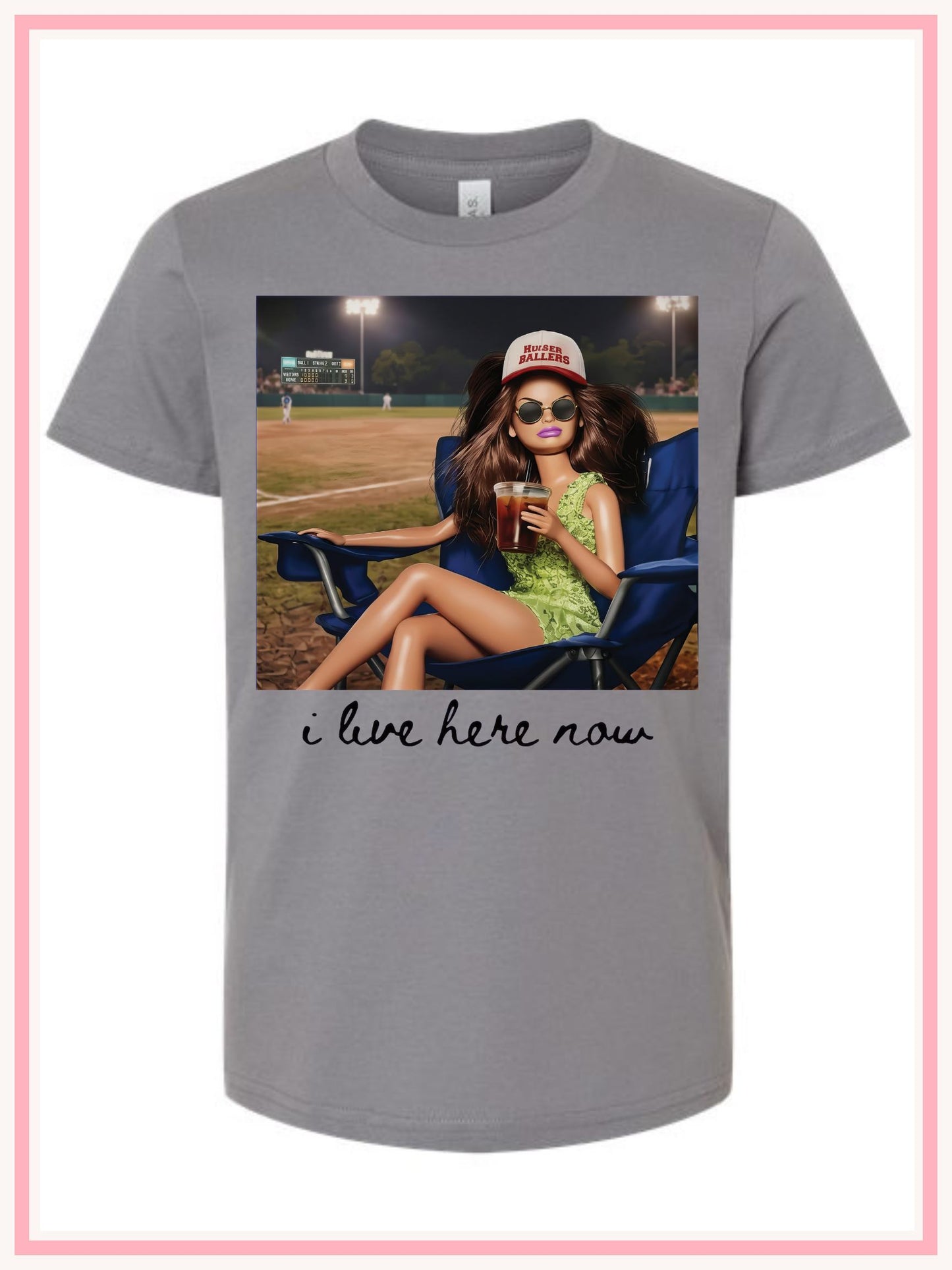 I live here now barbie t-shirt