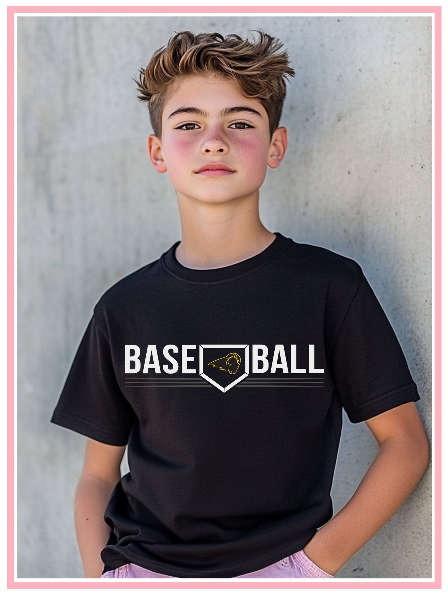 SEP Rams Baseball w/ lines, Youth