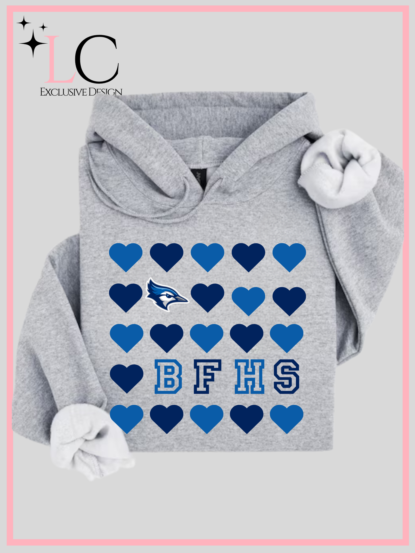 Bondurant Bluejays Hearts & Logo