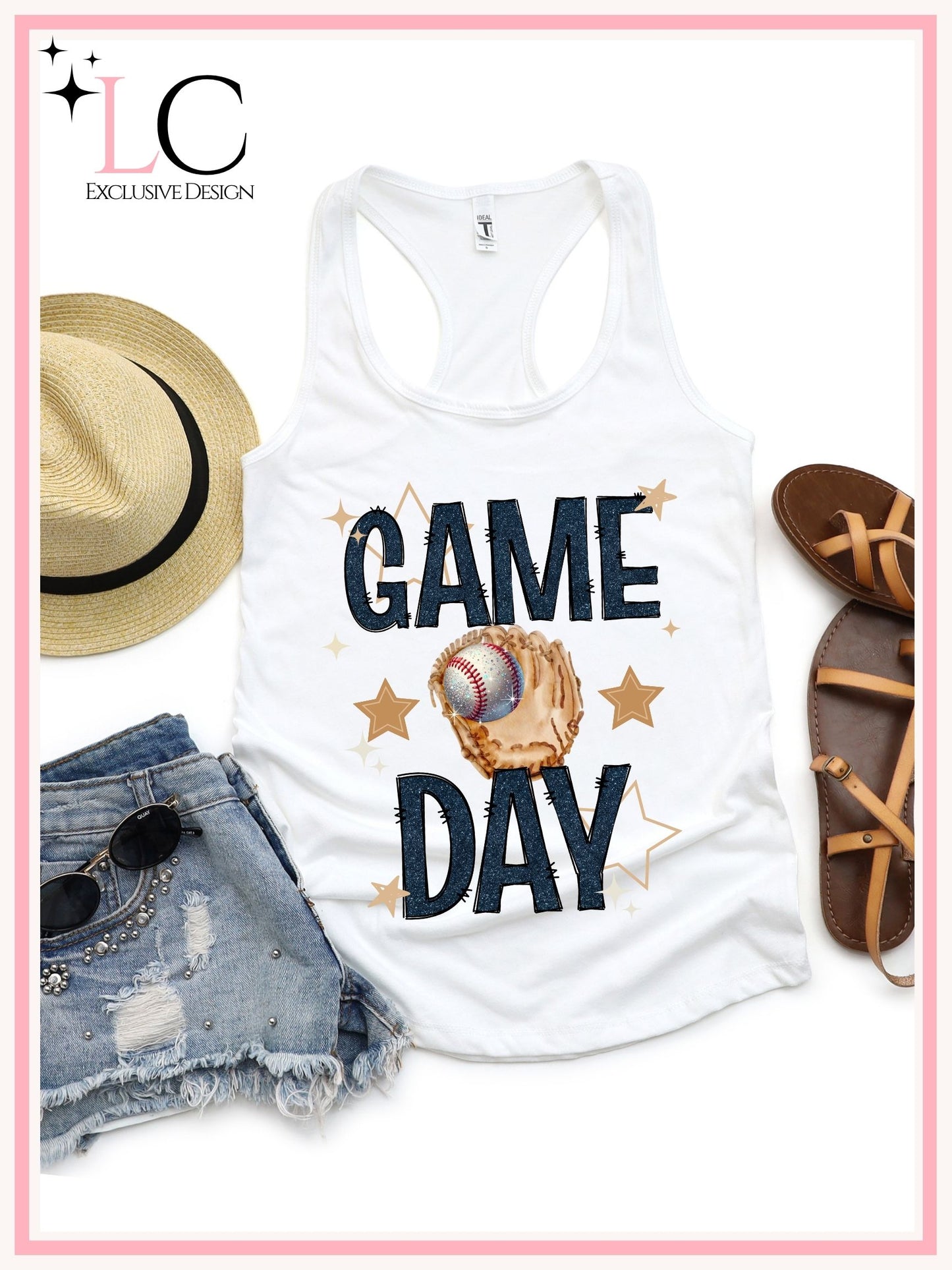 DSM Avengers Faux Glitter Game Day Tank