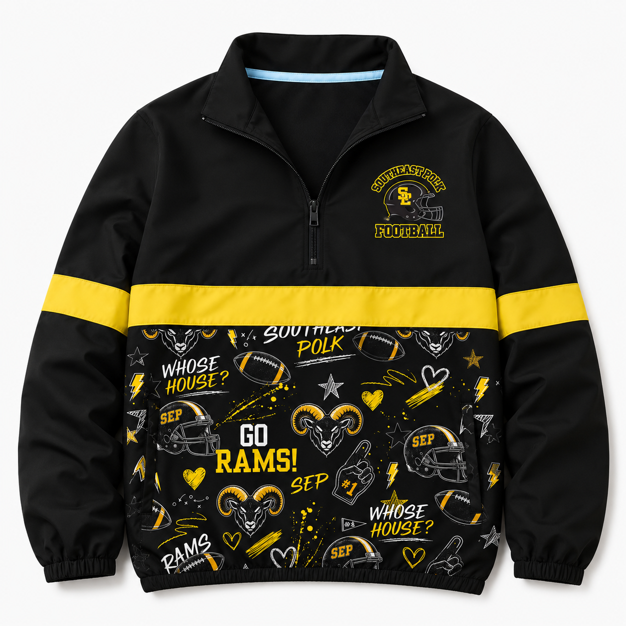 Pre-Order: Southeast Polk Rams Football Windbreaker