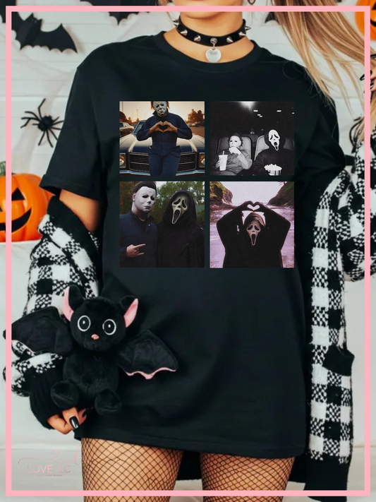 Halloween Horror Besties Tee