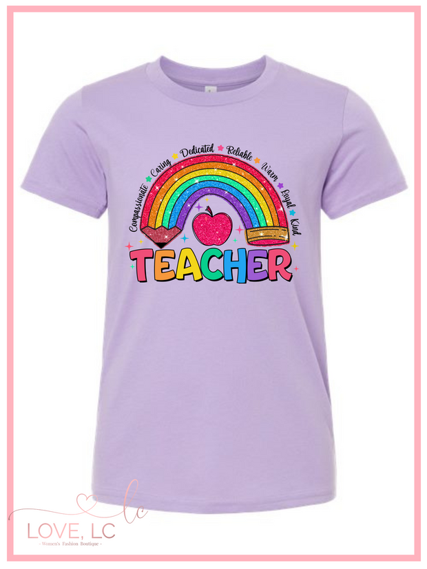 Teacher Rainbow Tee