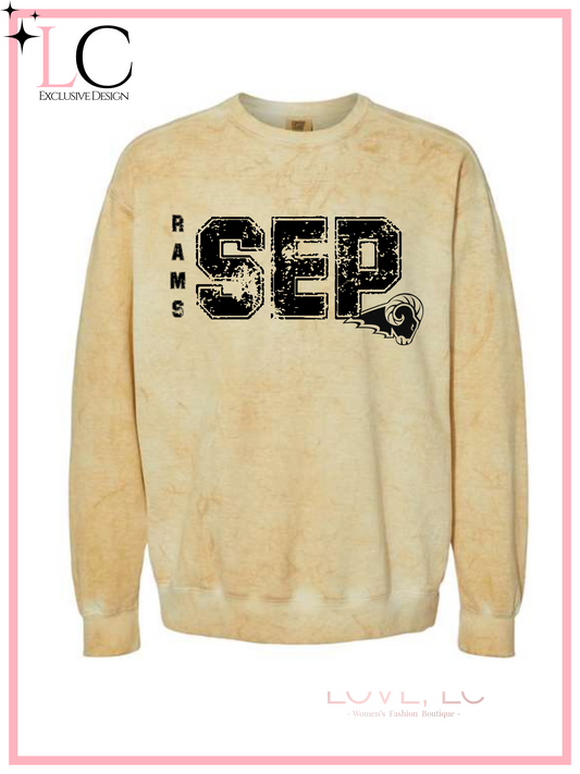 Southeast Polk Distressed Color blast Crewneck