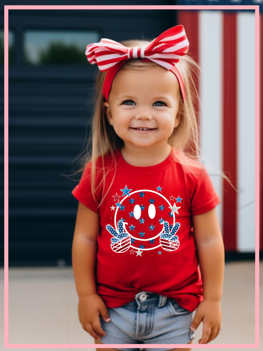 Happy 4th Faux Glitter Tee Youth