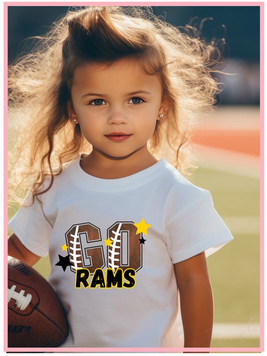 SEP Go Rams Football Tee, Youth White