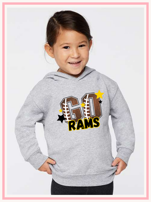 SEP Go Rams Football Hoodie, Youth Grey
