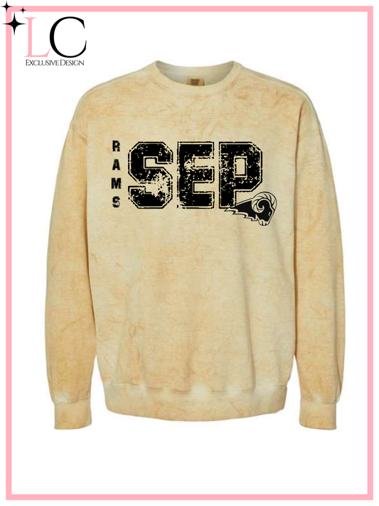 SEP Rams & Mascot Colorblast Crewneck