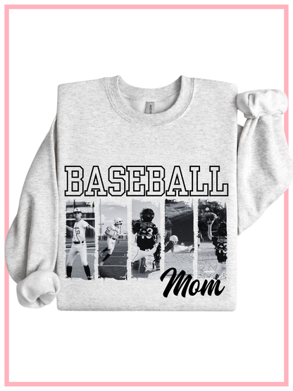 CUSTOM Baseball Mom Photo Collage Crewneck