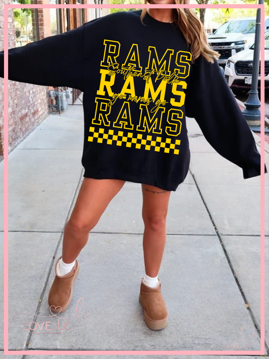 Southeast Polk Go Rams Go Oversized Sweatshirt