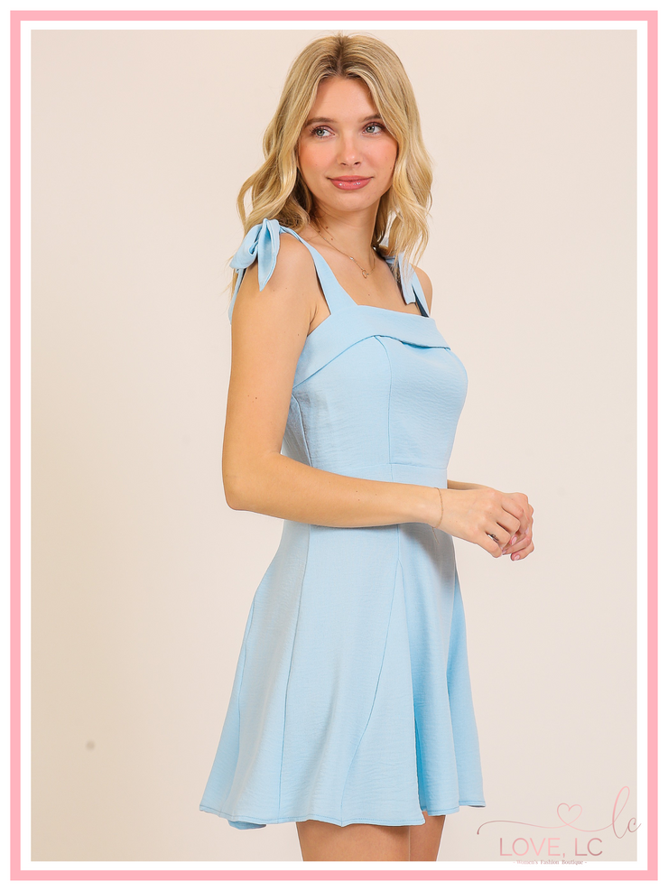 Babydoll Brunch Dress, Soft Blue