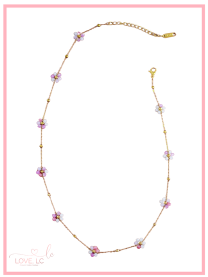 Flower Beaded Necklace