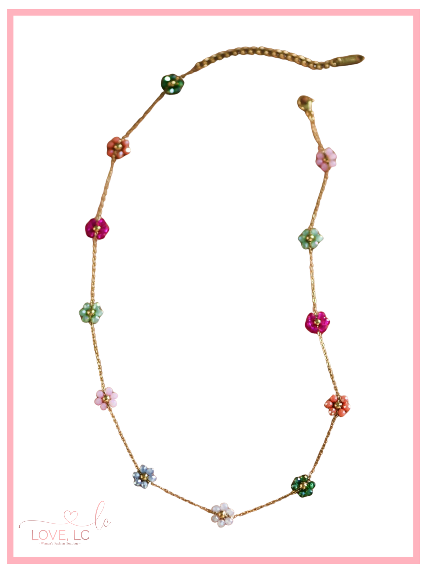 Flower Beaded Necklace