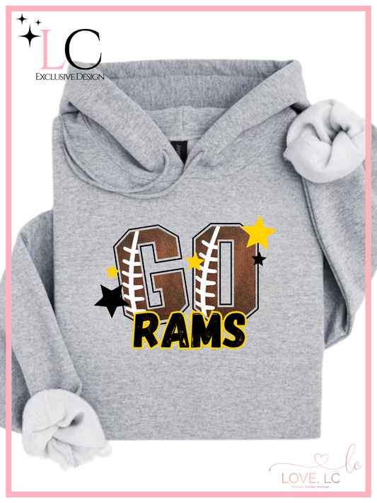 Southeast Polk Go Rams Football Grey