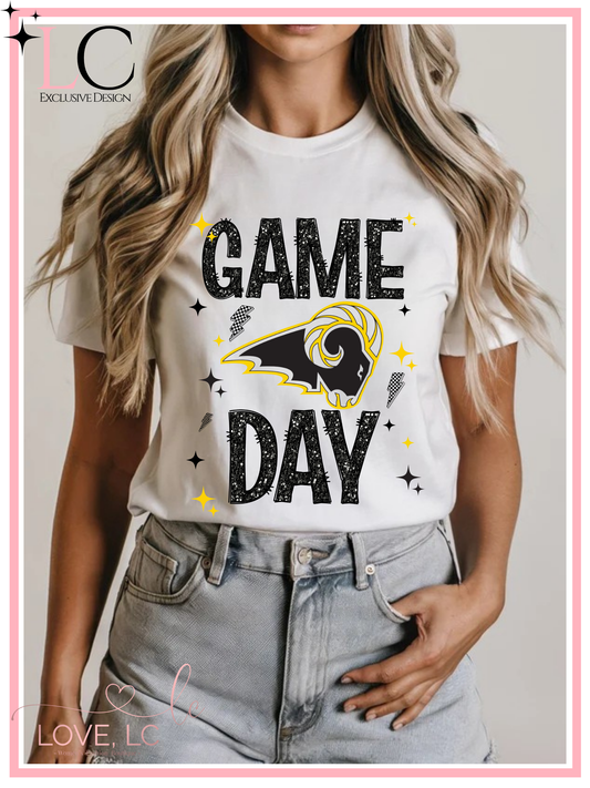 Southeast Polk Faux Glitter Game Day Tee