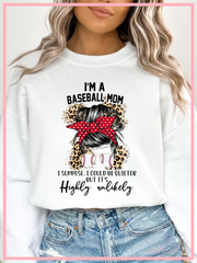 I'm A Baseball Mom, White
