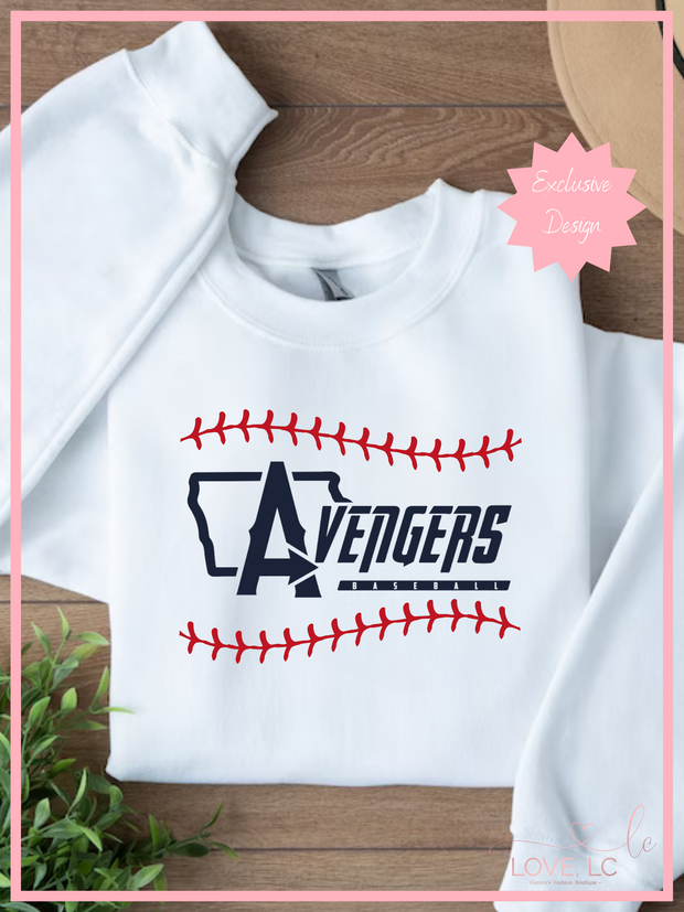 Des Moines Avengers Baseball Laces, White
