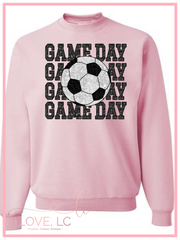Soccer Faux Glitter Game Day, Light Pink