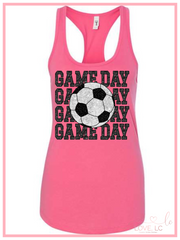 Soccer Faux Glitter Game Day, Pink