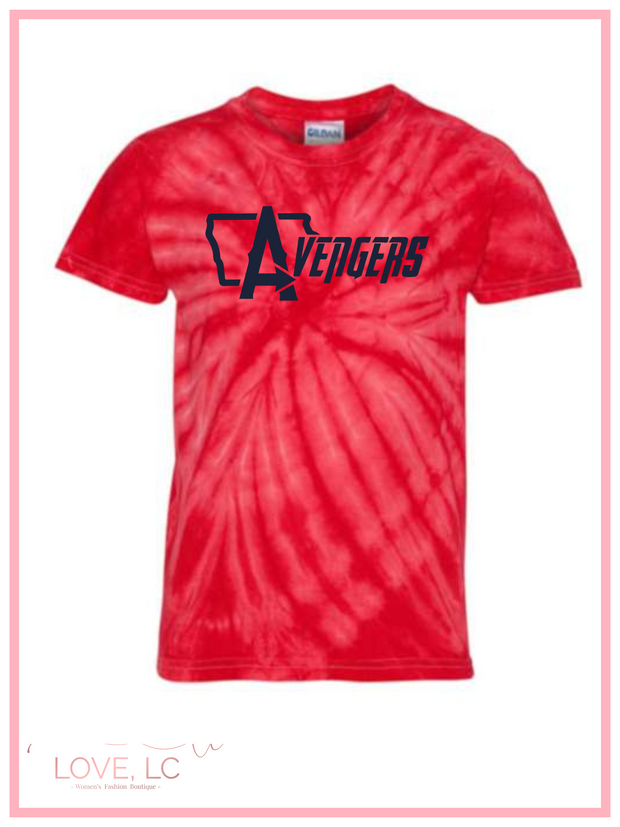 Des Moines Avengers Tie Dye Youth Tee