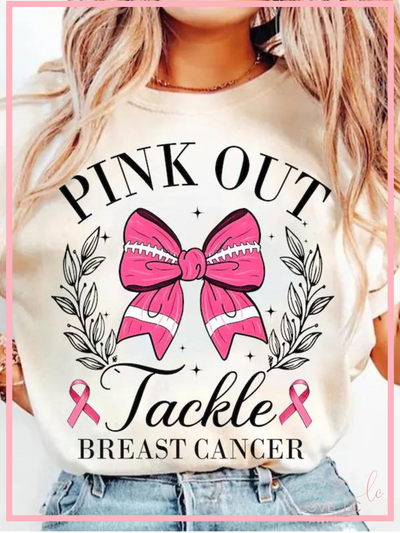 Pink Out Tackle Football Tee