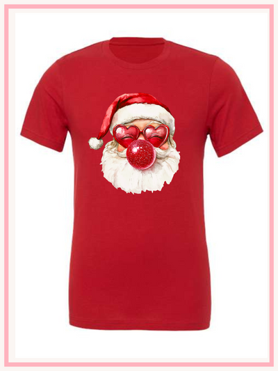 Retro Santa Bubblegum Tee