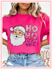 Faux Glitter HO HO HO Crewneck Sweatshirt