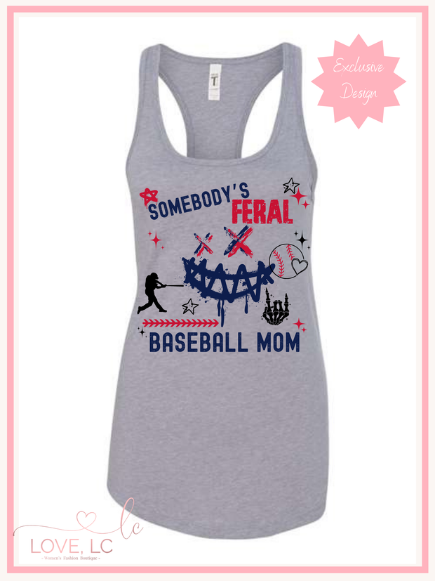 Des Moines Avengers Somebody's Feral Baseball Mom Tank