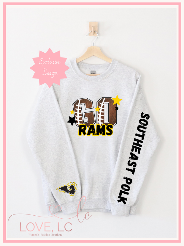 SEP GO RAMS CREWNECK w/ SLEEVE DETAIL