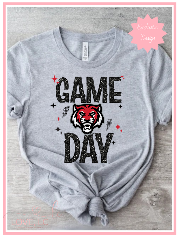 ADM TIGERS Faux Glitter Game Day T-Shirt