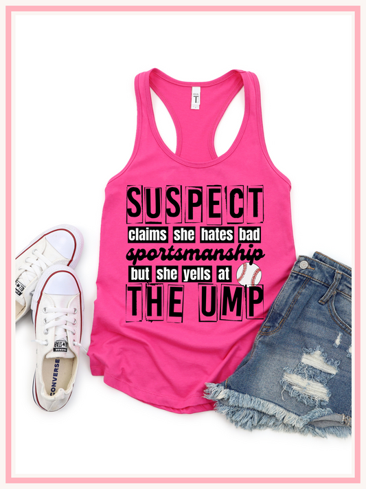 Suspect Claims Tank Top