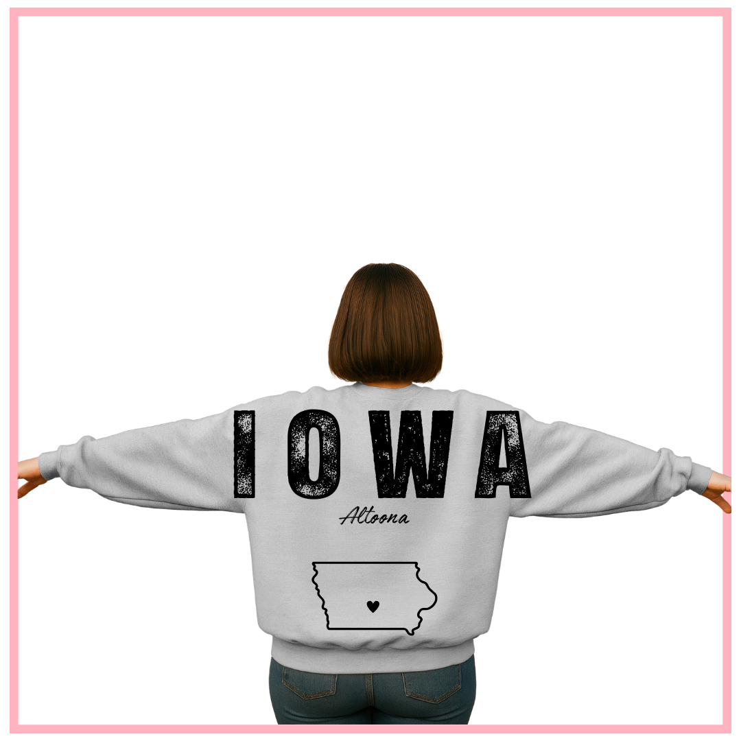 Large Print IOWA-Altoona Crewneck