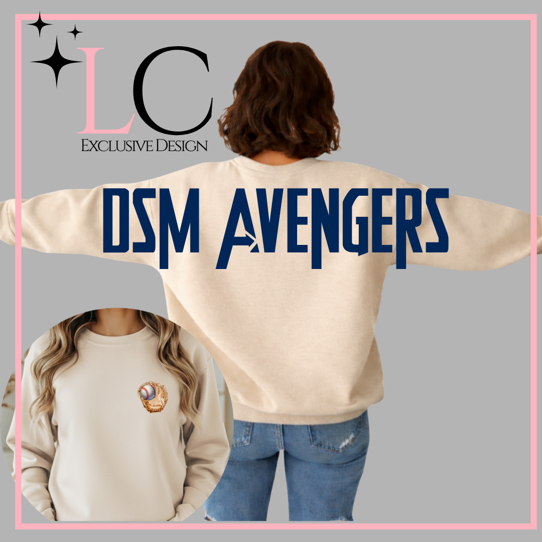 DSM Avengers Large Print Crewneck
