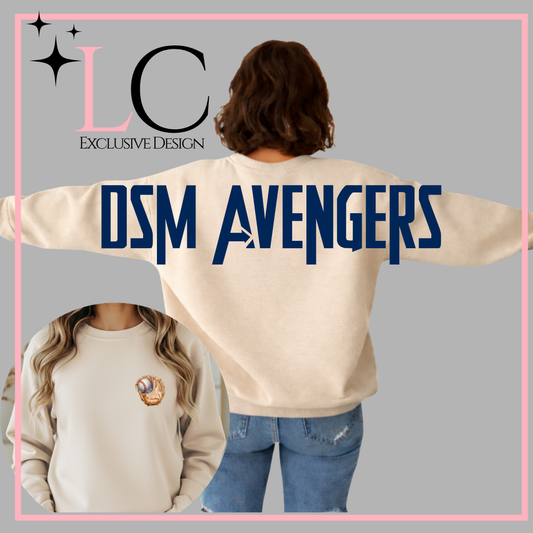 DSM Avengers Large Print Crewneck