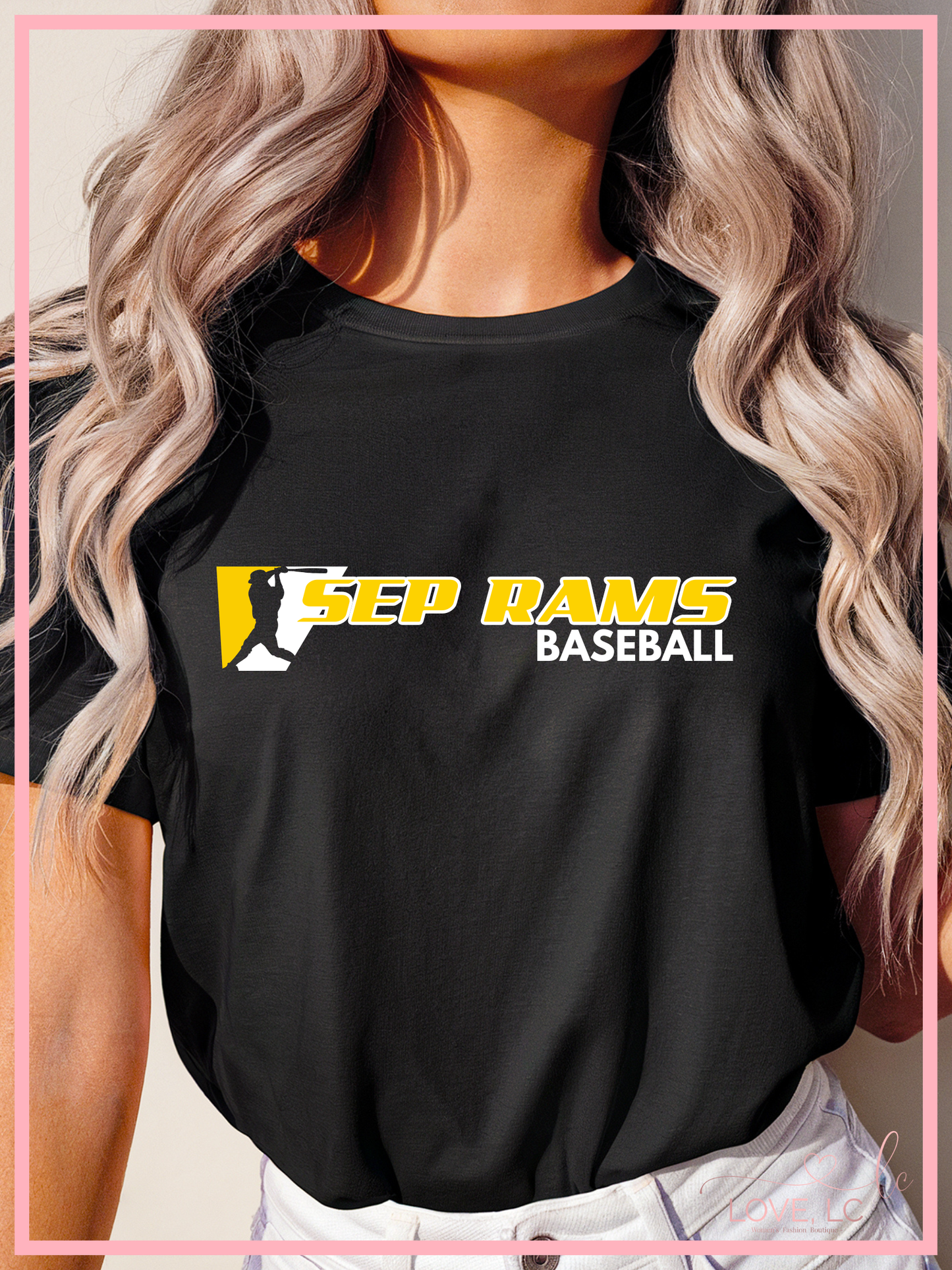 SEP Rams Baseball w/ baller, white/gold