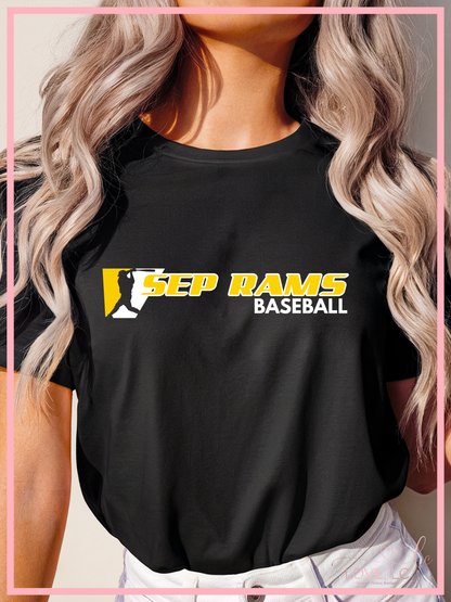 SEP Rams Baseball w/ baller, white/gold