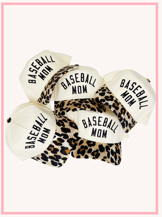 Baseball Mom Leopard Hat