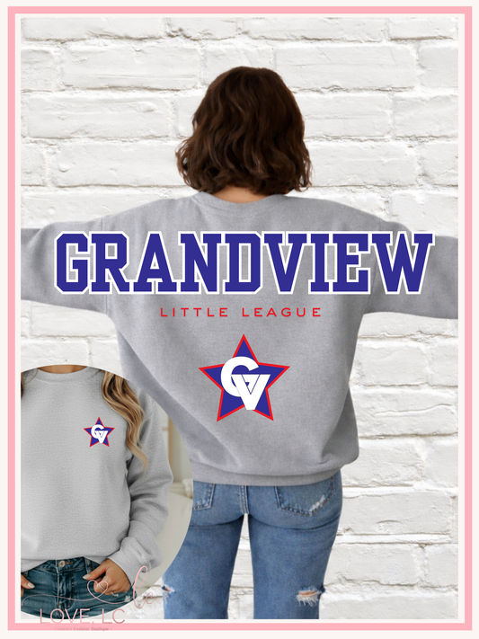 GVLL Large Print Crewneck w/ logo