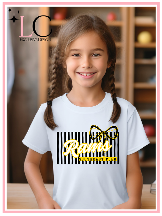 SEP Stripes & Bows Rams, YOUTH