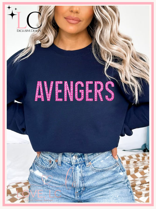 Des Moines Avengers Softball Pink Dot Crewneck