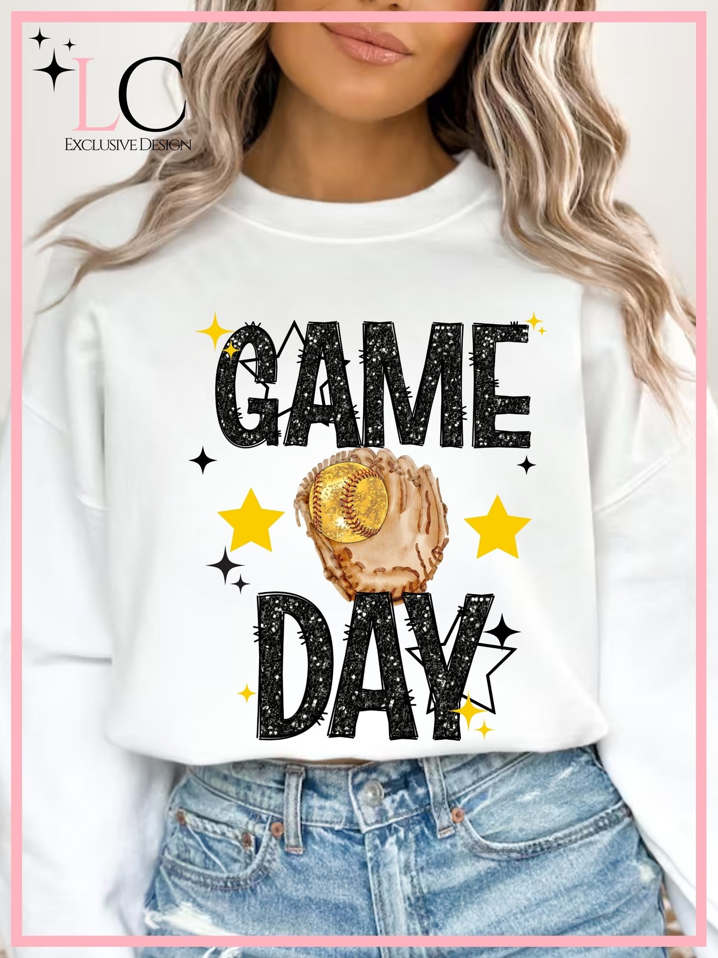 SEP Faux Glitter Game Day, Softball