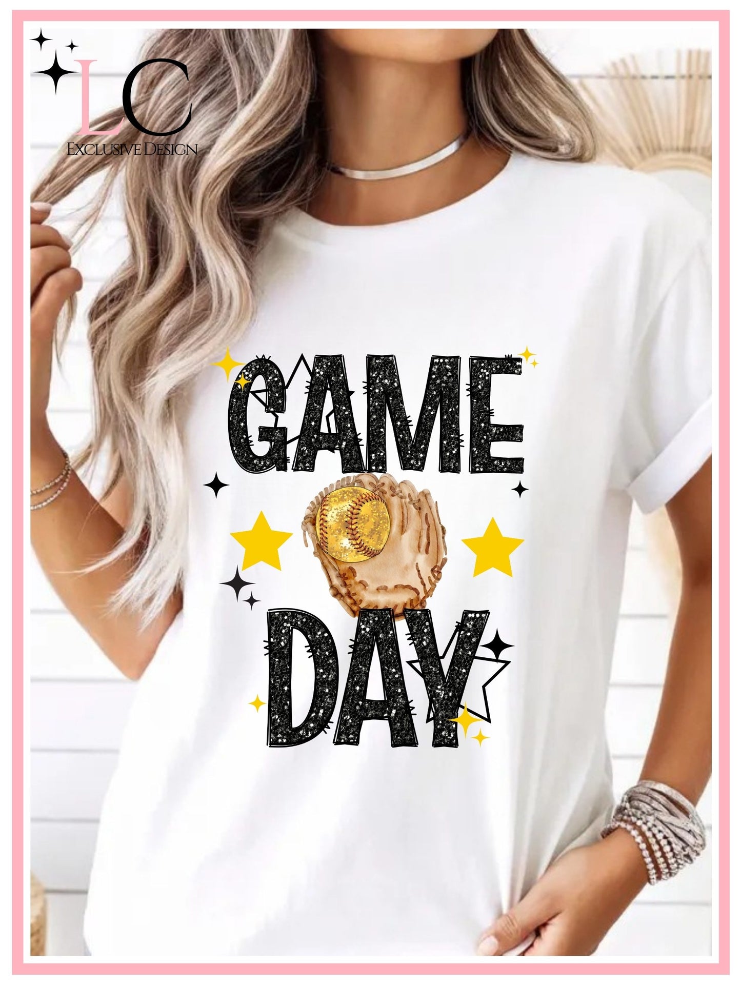 SEP Faux Glitter Game Day, Softball