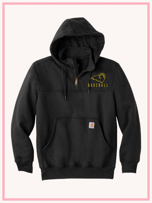 SEP Ram logo baseball Carhartt® Rain Defender® Paxton Heavyweight Hooded Zip Mock Sweatshirt