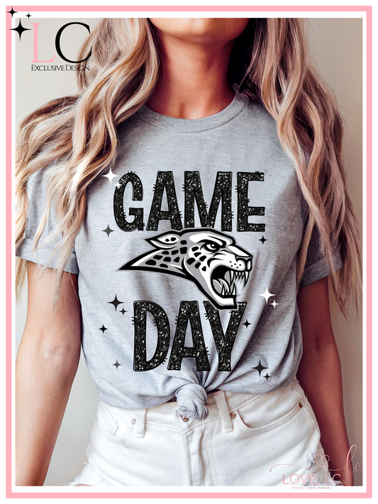 Ankeny Centennial Faux Glitter Game Day, Black