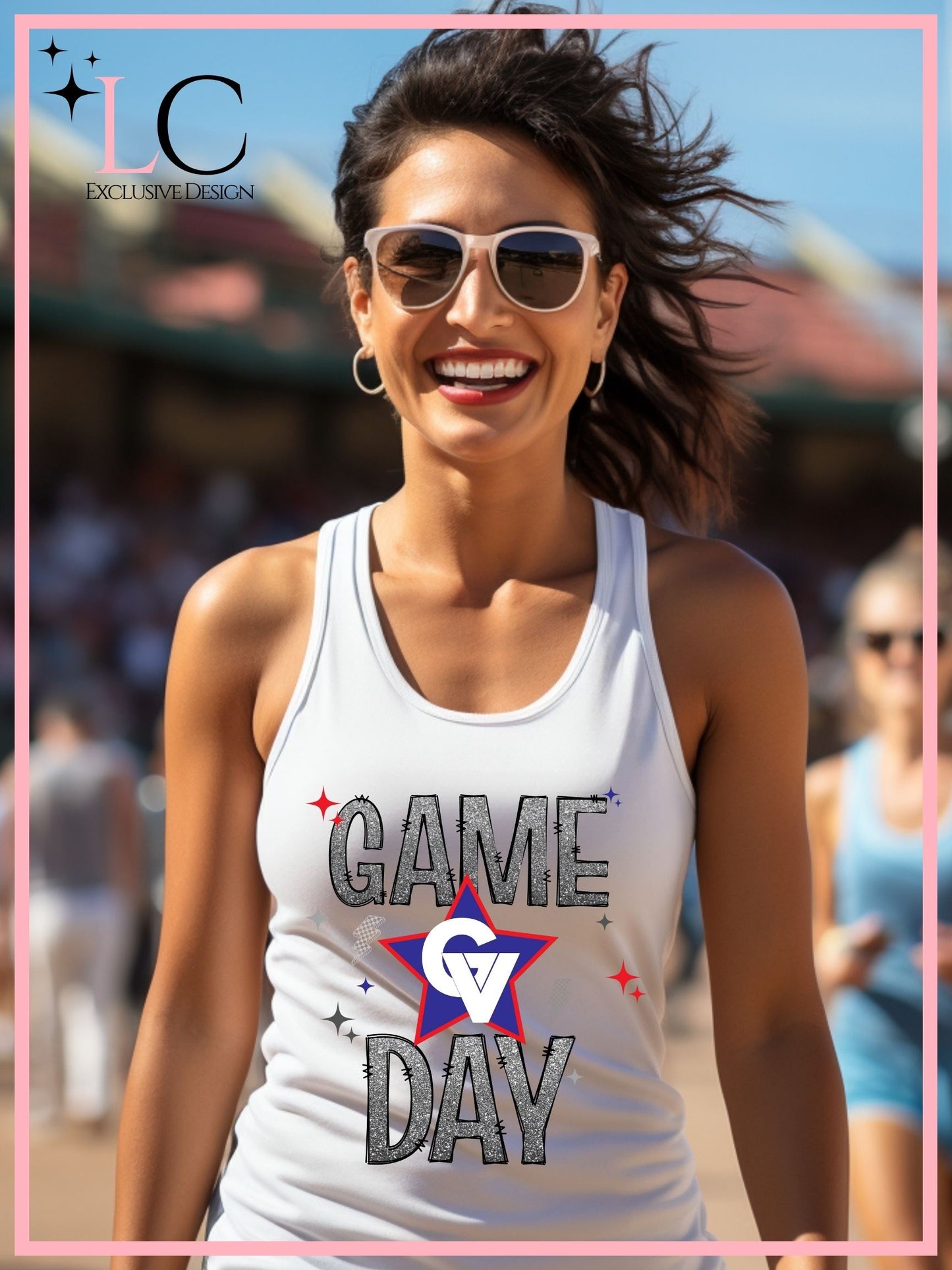 GVLL Faux Glitter Game Day